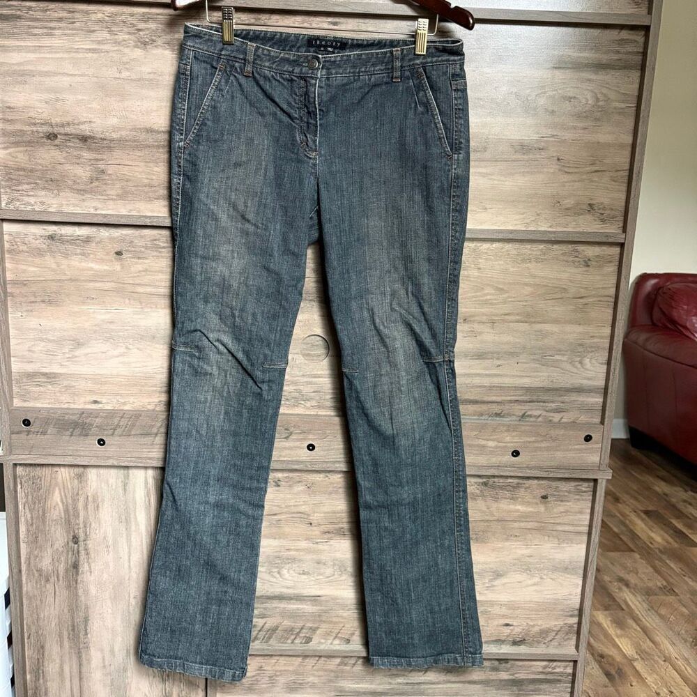 Theory 10 Dark Denim Jeans Boho Preppy Retro Quiet Luxury Hippie Chic Old Money